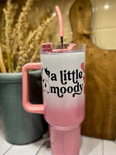 A Little Moody with Cow 40 oz Tumbler