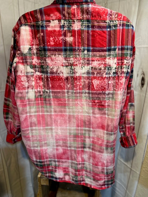 Red Bleached flannel XL